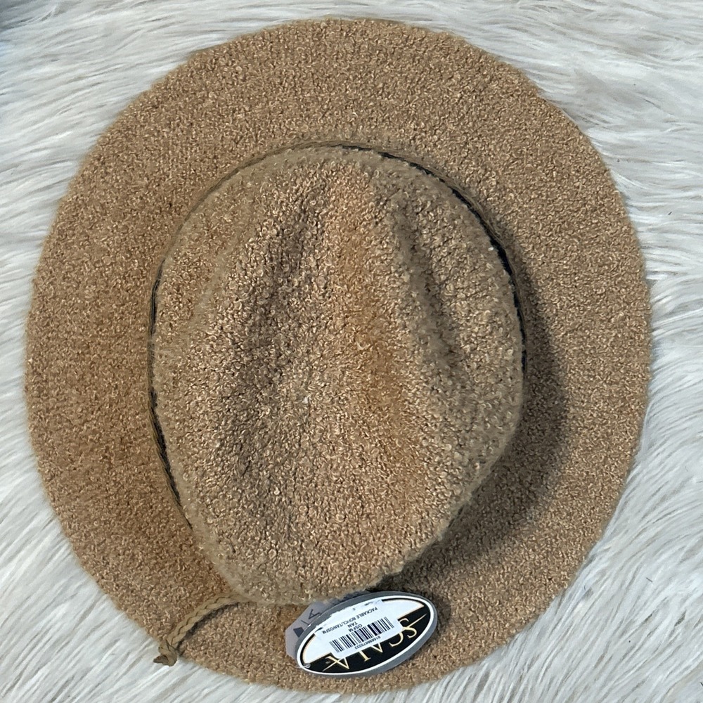 Scala Women's Soft Sun Hat Adjustable Size Handmade Braided Band Tan OSFM NWT - Picture 7 of 10
